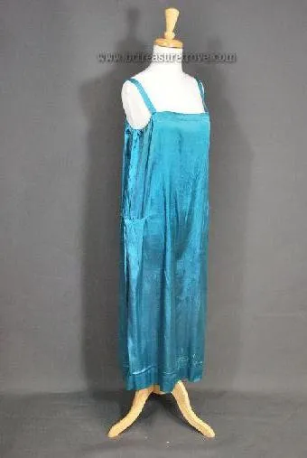 1920s Beaded Flapper Dress Teal Original Antique