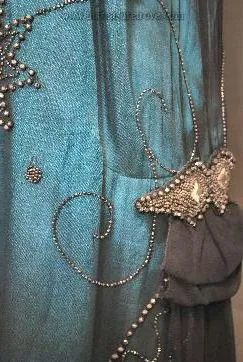 1920s Beaded Flapper Dress Teal Original Antique