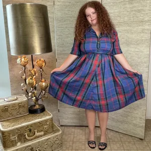 1970's Plaid House Dress