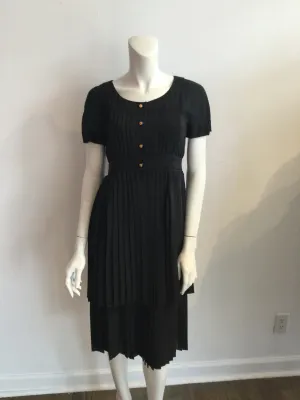 1993 Chanel  Couture Black Silk Chiffon Multistyle Dress Size  6/8