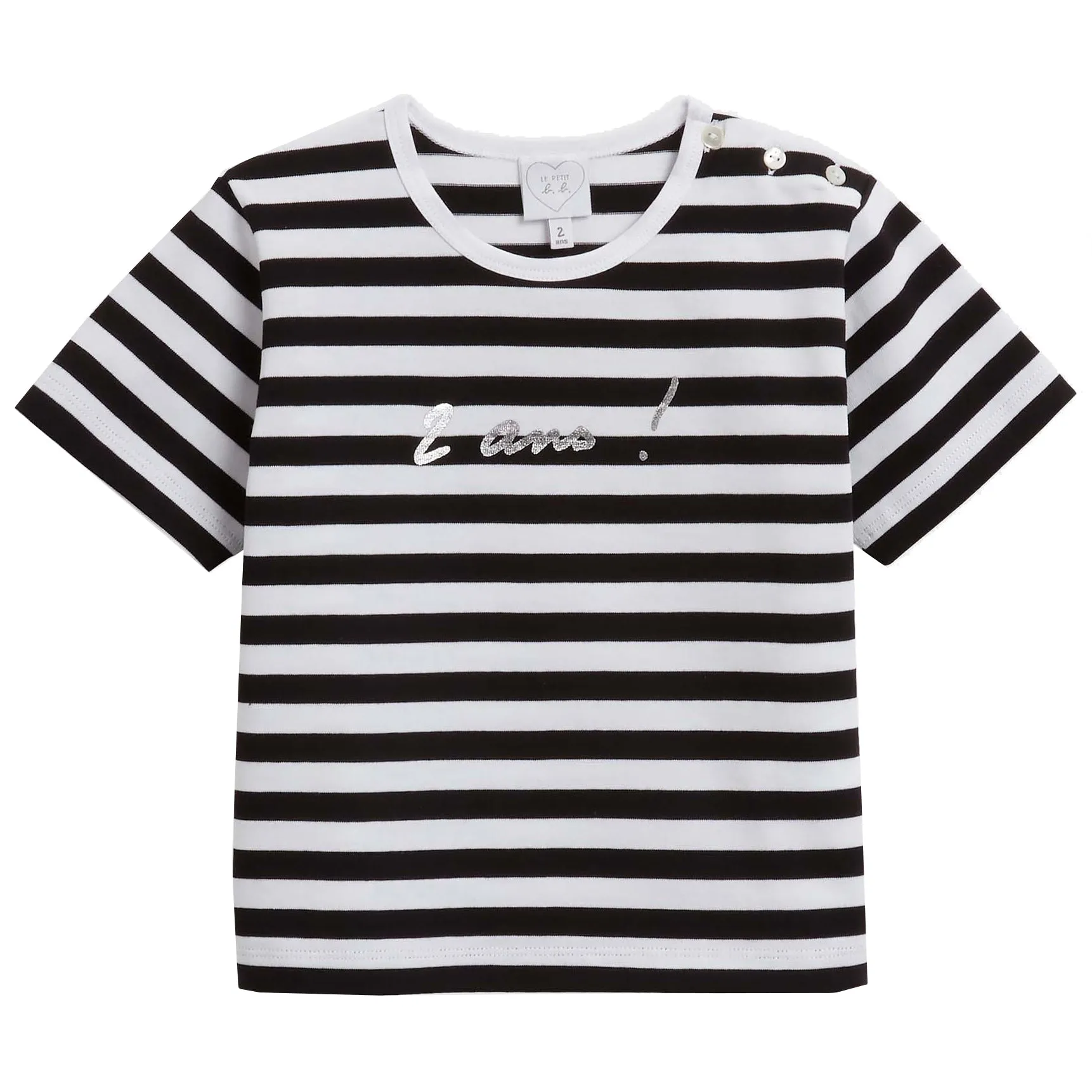 2-Year Birthday T-shirt - Black