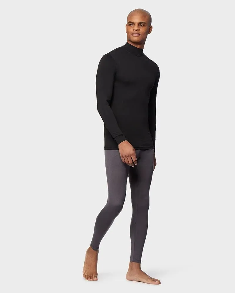 32 Degrees Men's Lightweight Baselayer Mock Top | Long Sleeve | Form Fitting | 4-Way Stretch | Thermal