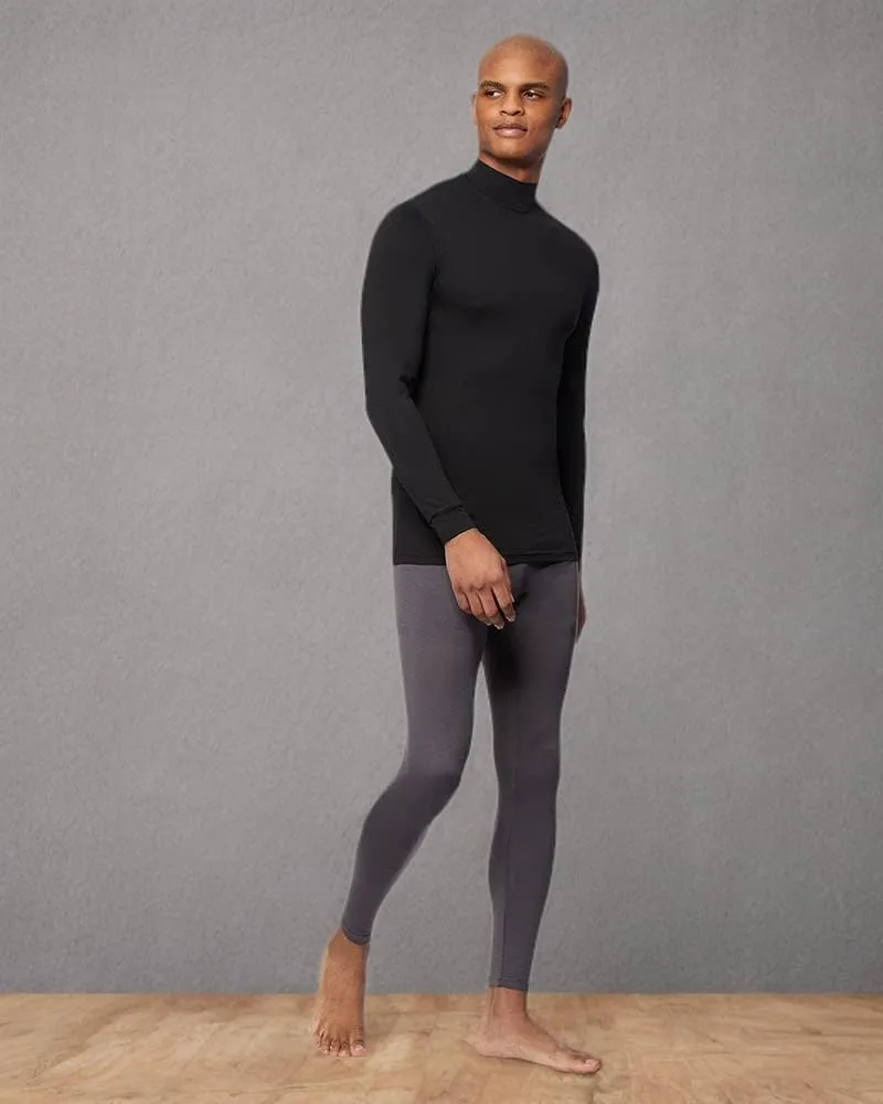 32 Degrees Men's Lightweight Baselayer Mock Top | Long Sleeve | Form Fitting | 4-Way Stretch | Thermal
