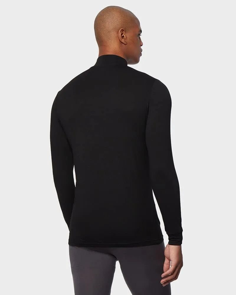 32 Degrees Men's Lightweight Baselayer Mock Top | Long Sleeve | Form Fitting | 4-Way Stretch | Thermal