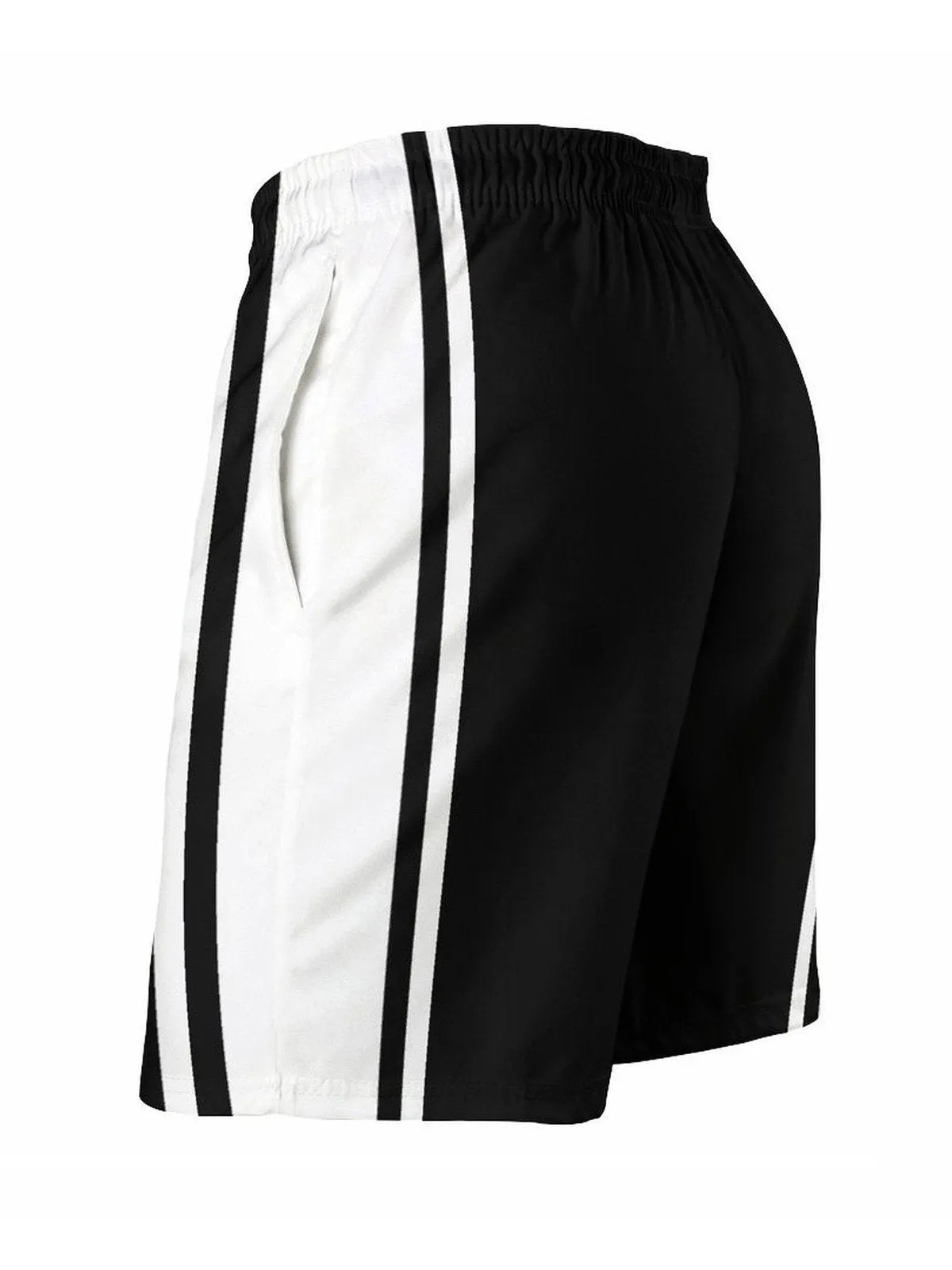 Alohadaddy Basic Striped Board Shorts Stretch Quick-Dry Casual Boat Pants Big Tall