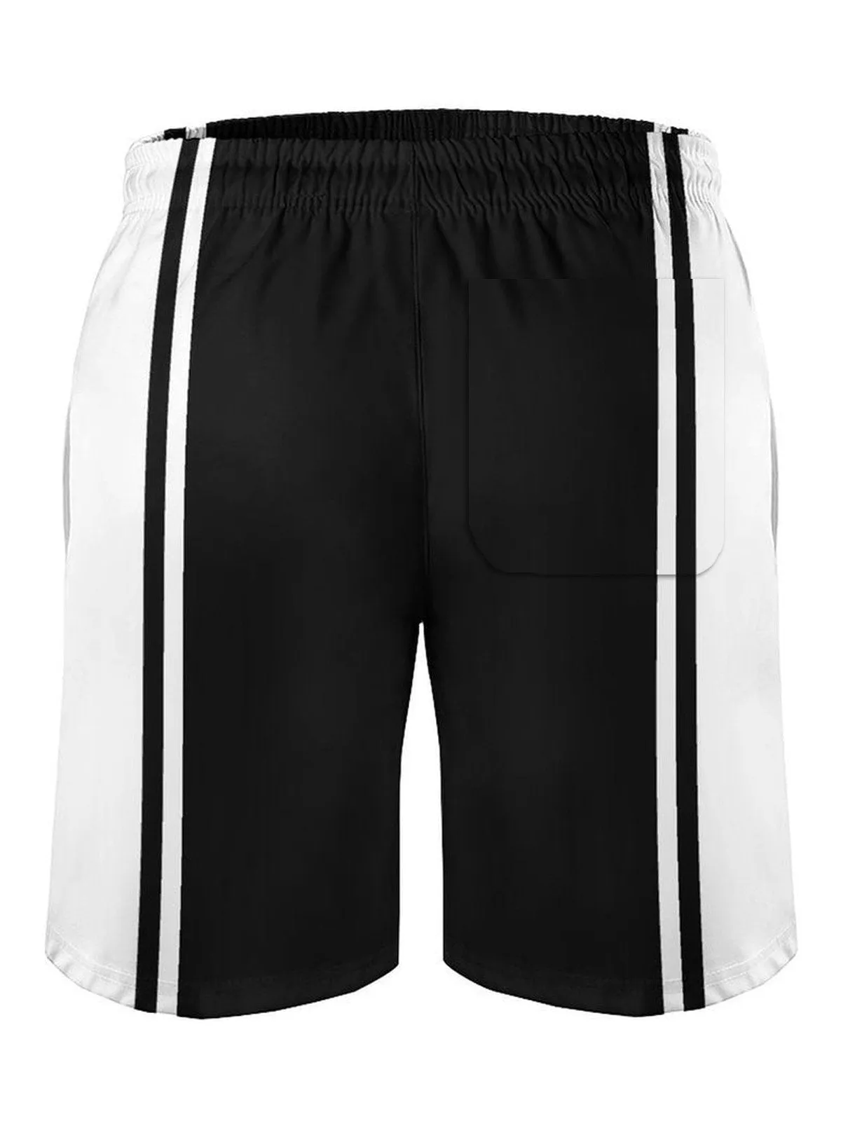 Alohadaddy Basic Striped Board Shorts Stretch Quick-Dry Casual Boat Pants Big Tall