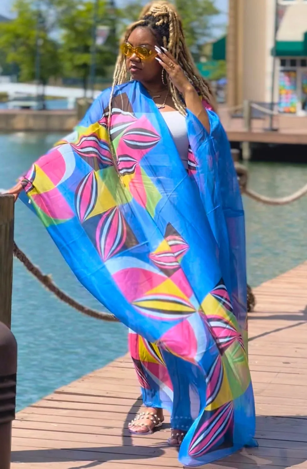 Beach Day Sheer Cover Up Kimono