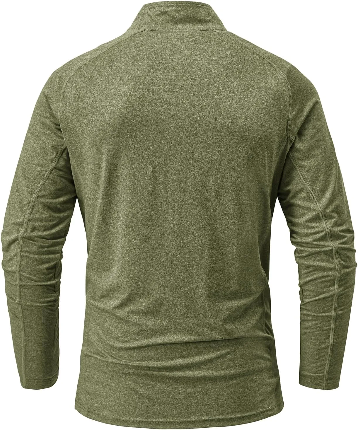 BGOWATU Men's Quarter Zip Pullover Long Sleeve Polo Shirts UPF 50 Quick Dry Golf Shirt