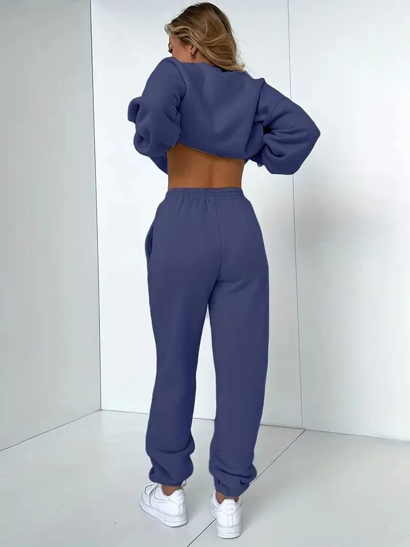 Black Half-Zip Tracksuit