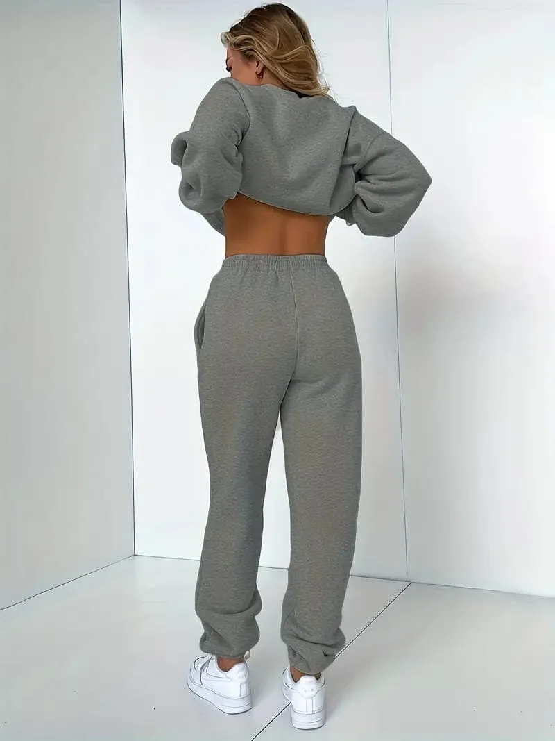 Black Half-Zip Tracksuit