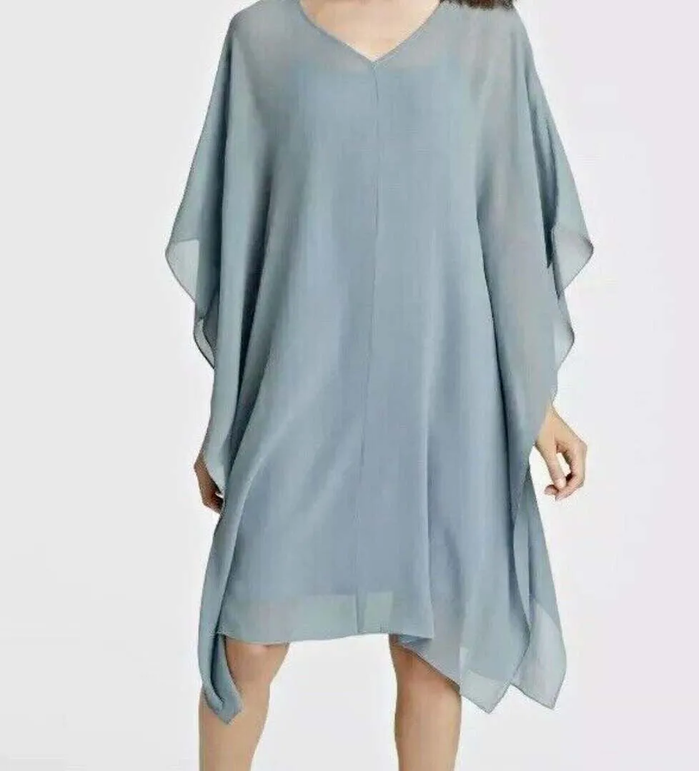 Bluesteel Silk Georgette Dress