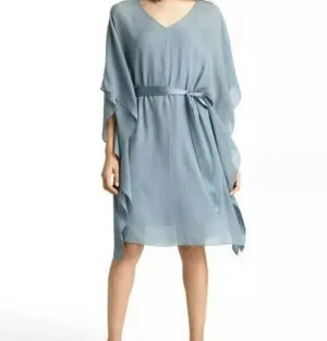 Bluesteel Silk Georgette Dress