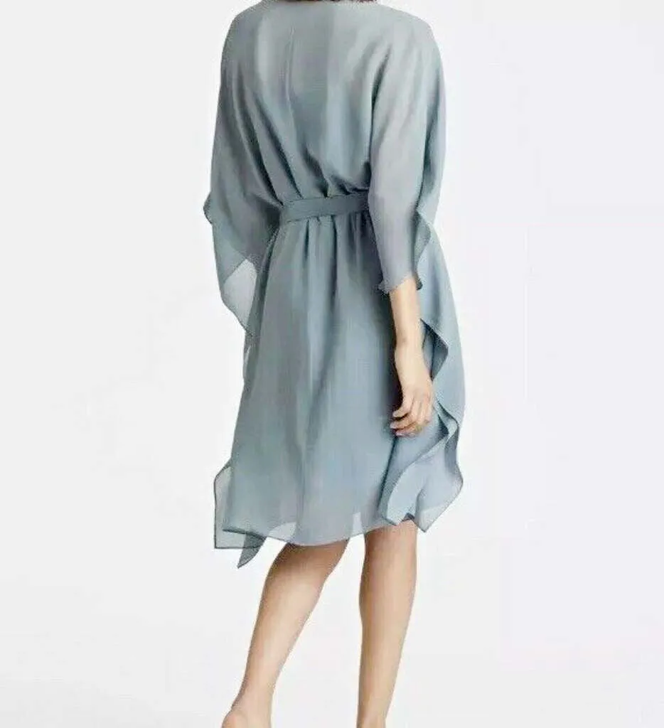 Bluesteel Silk Georgette Dress