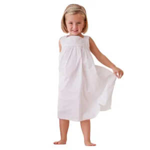Chelsea White Cotton Dress with Lace