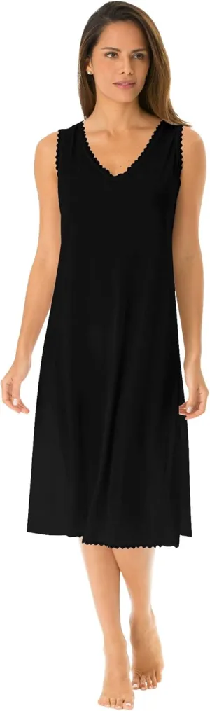 Comfort Choice Plus Size Lace-Trim Slip