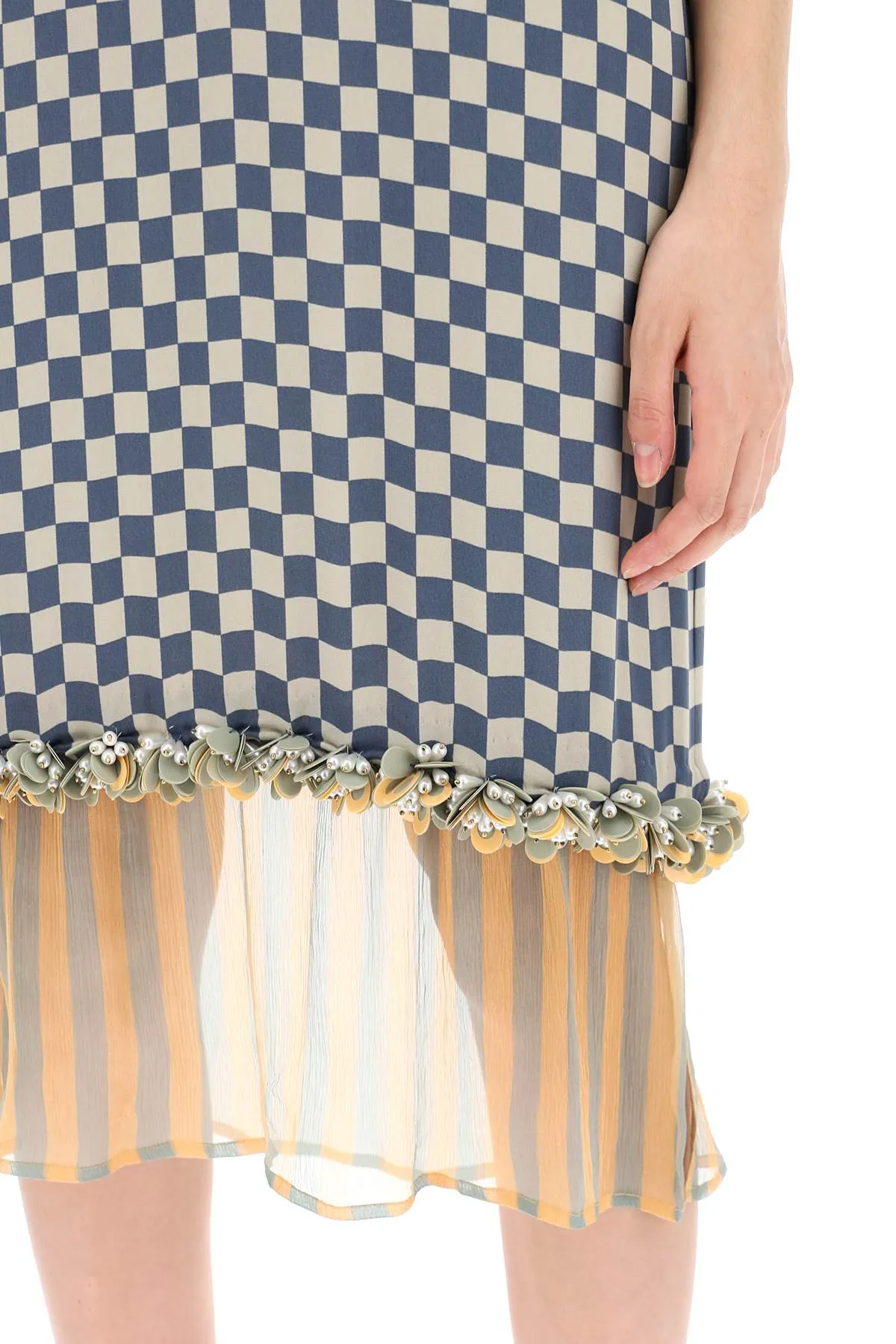 dantar slip dress with embellishments