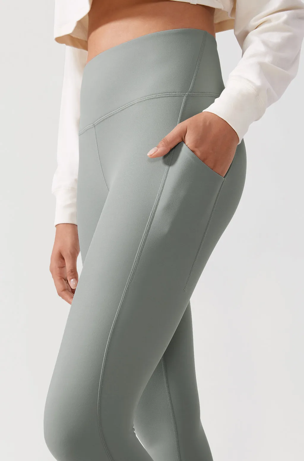 Fleece Lined Leggings with Pockets 26.5"