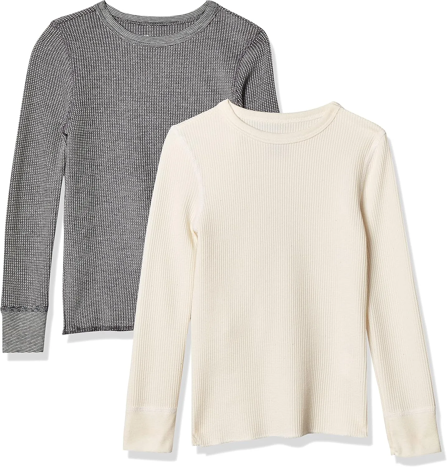 Fruit of the Loom boys Premium 2-pack Thermal Waffle Crew Top