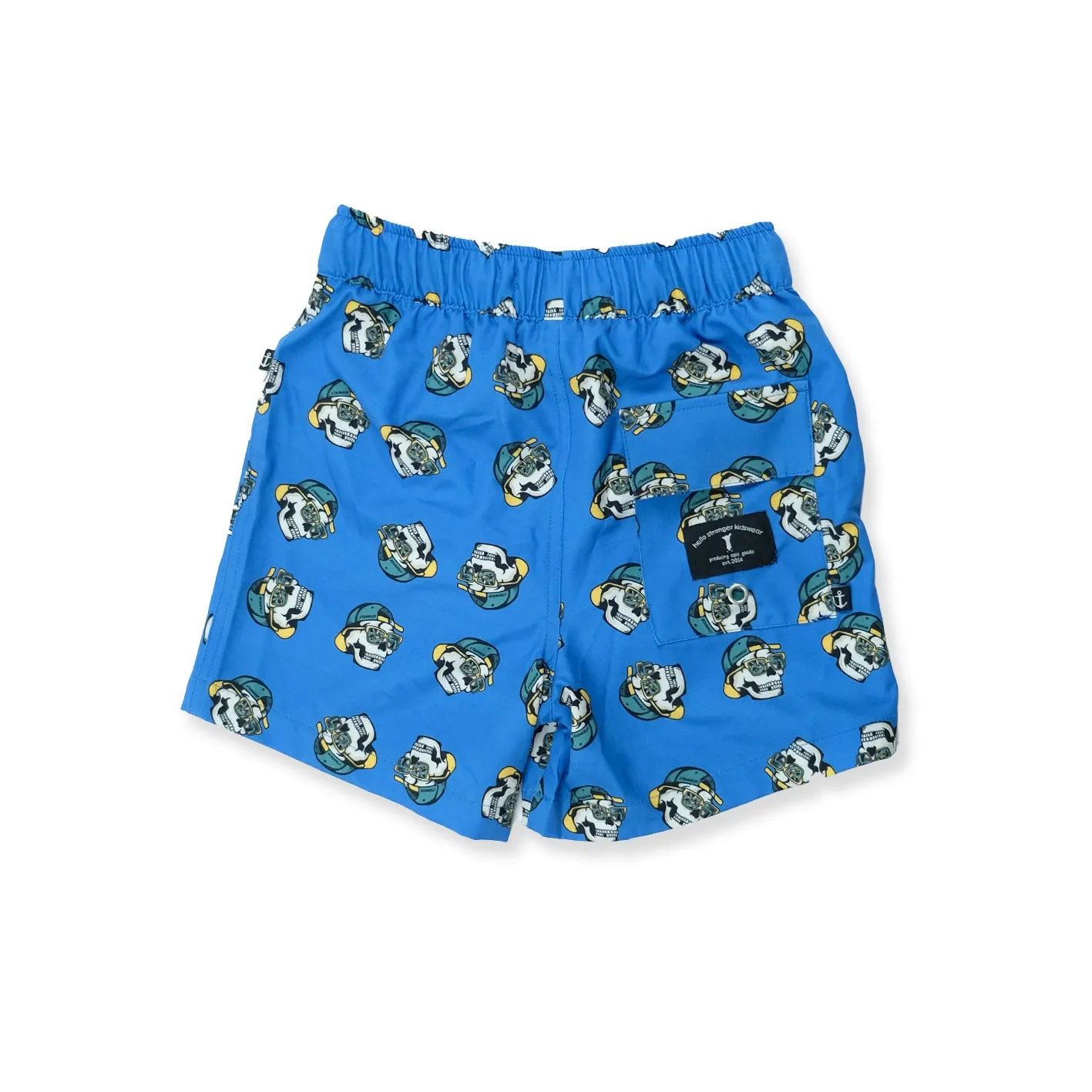Hello Stranger Skulls Board Shorts - Blue