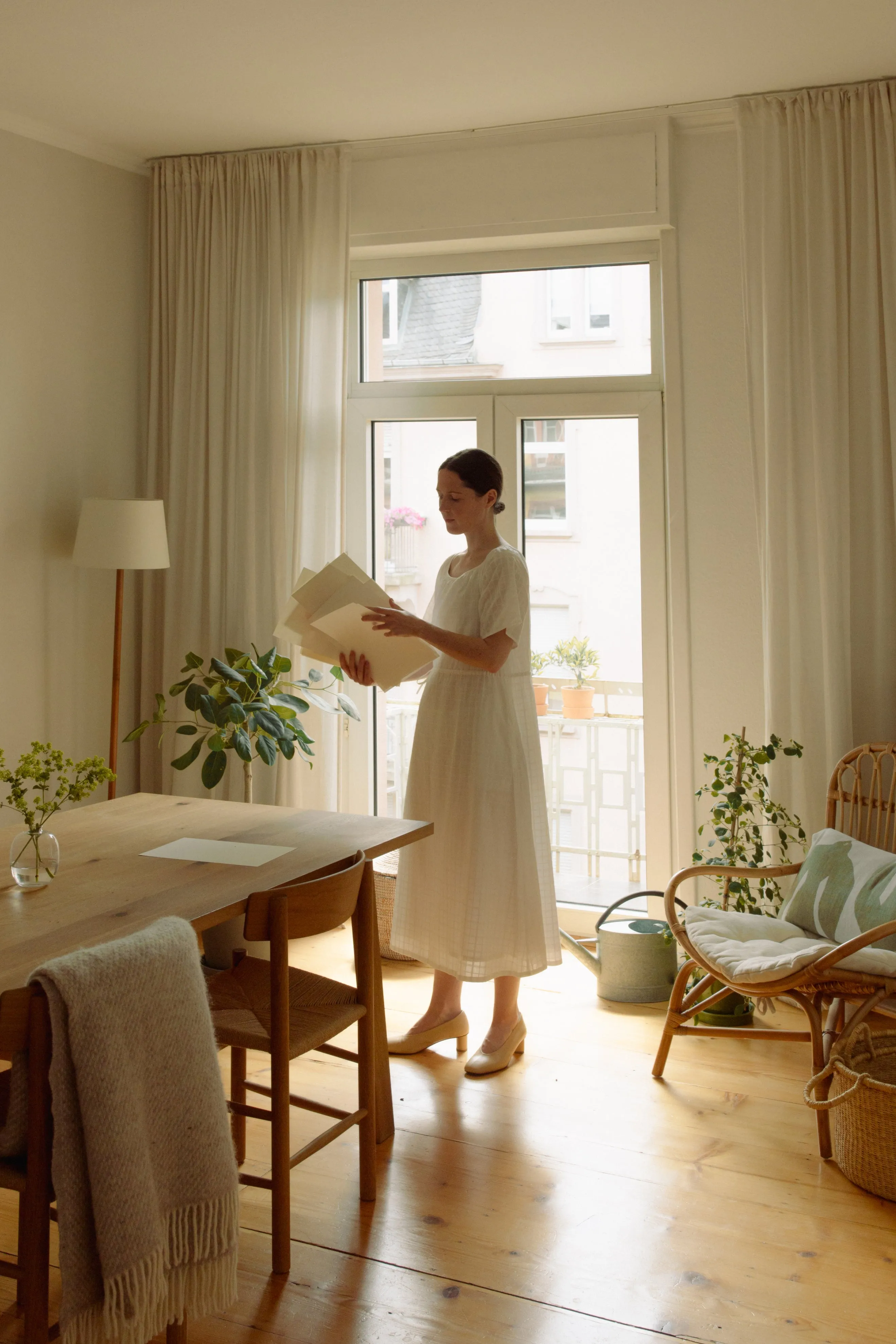 House Dress -- Embroidered Organic Cotton