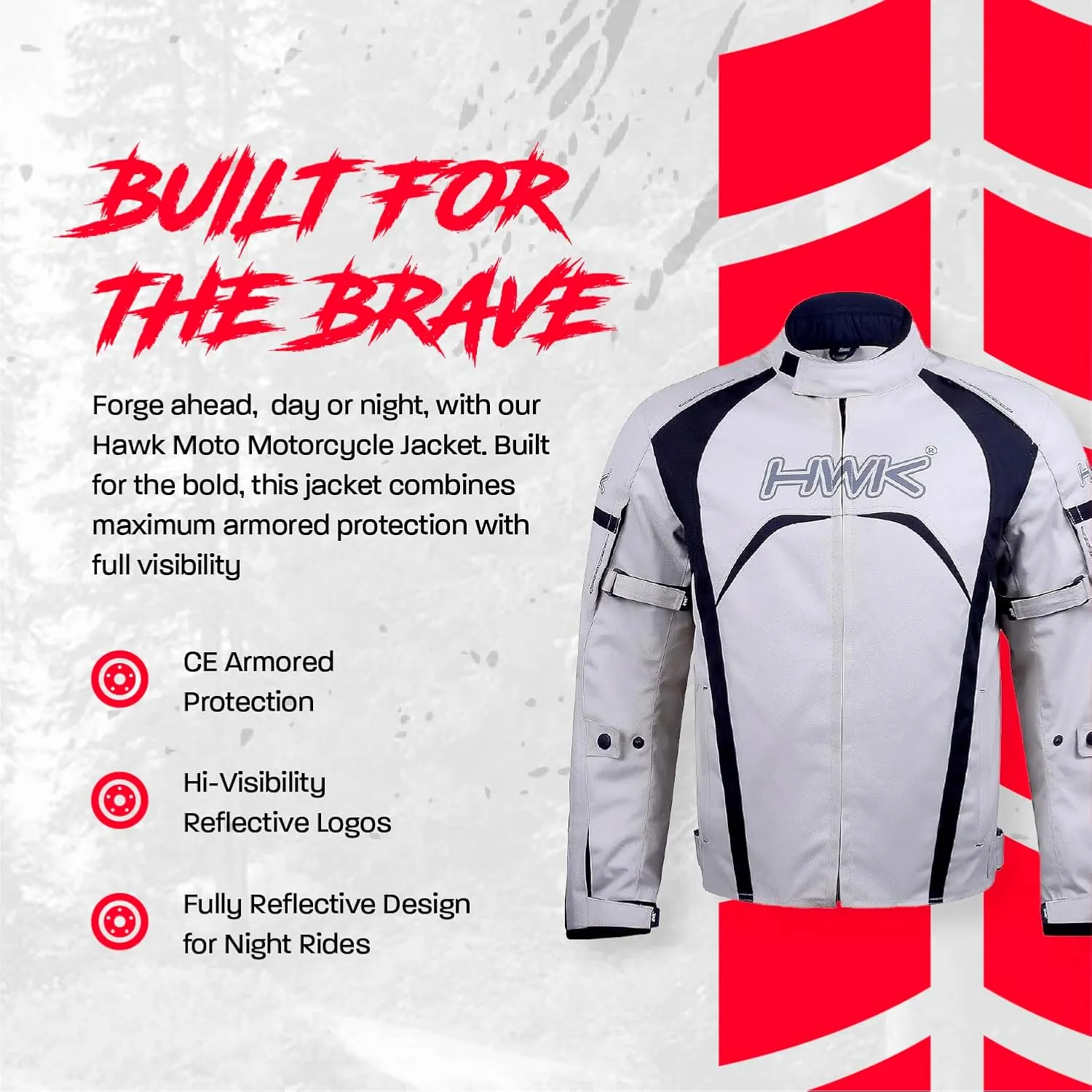 HWK Motorcycle Jacket Men's Riding Textile Racing Motorbike Hi-Vis Biker CE Armored Water Resistant Jackets