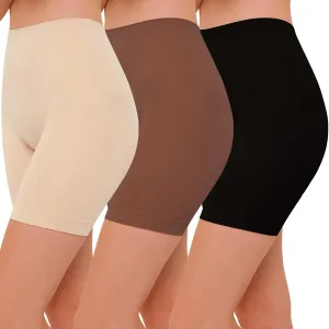 INNERSY Women's Slip Shorts for Under Dresses High Waisted Summer Shorts 3-Pack