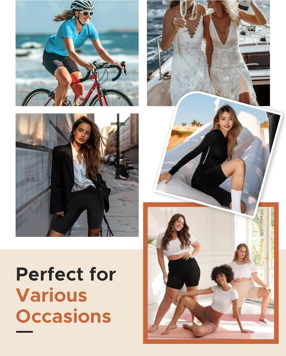 INNERSY Women's Slip Shorts for Under Dresses High Waisted Summer Shorts 3-Pack