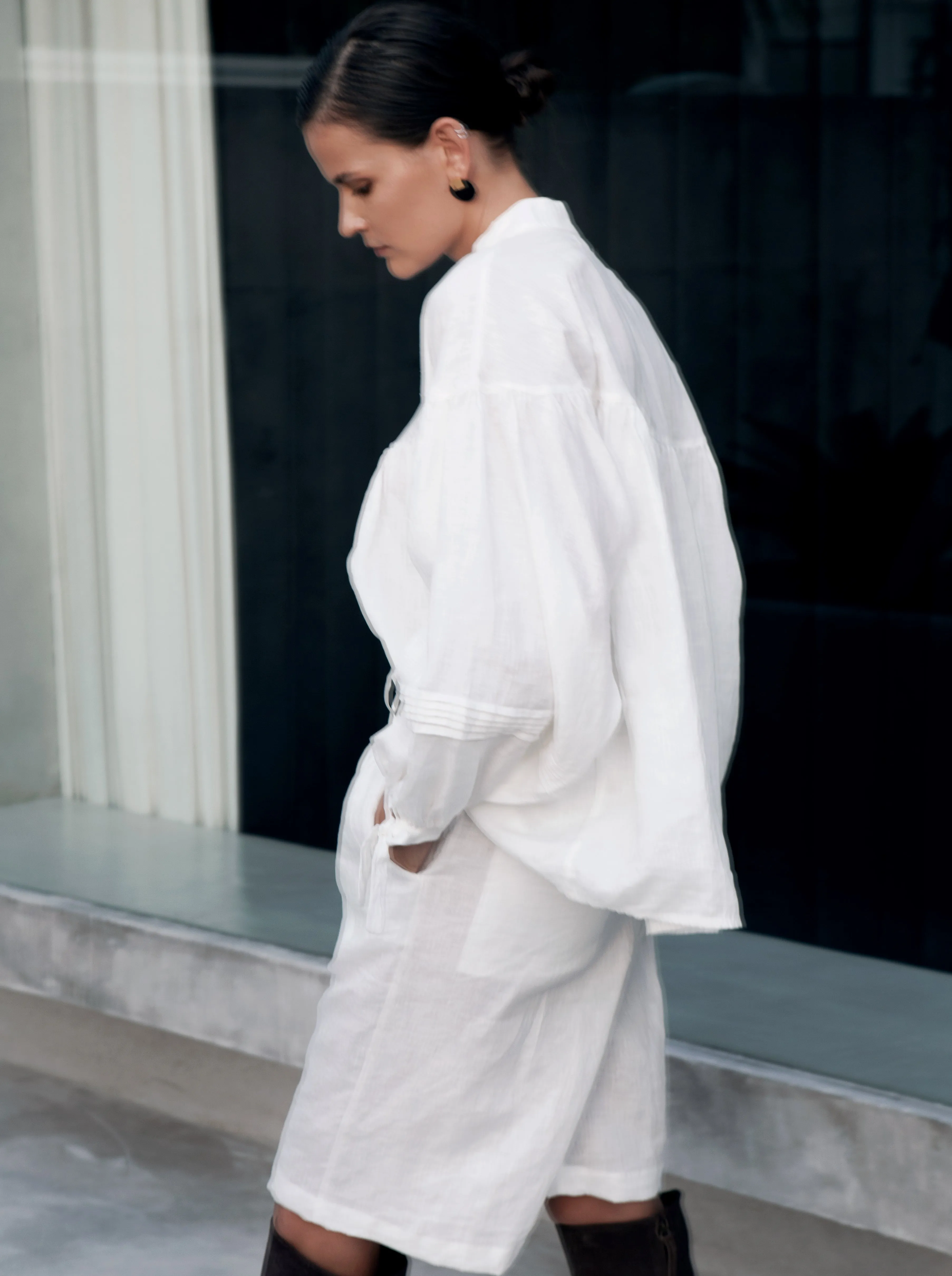 Linen Pleat Shorts