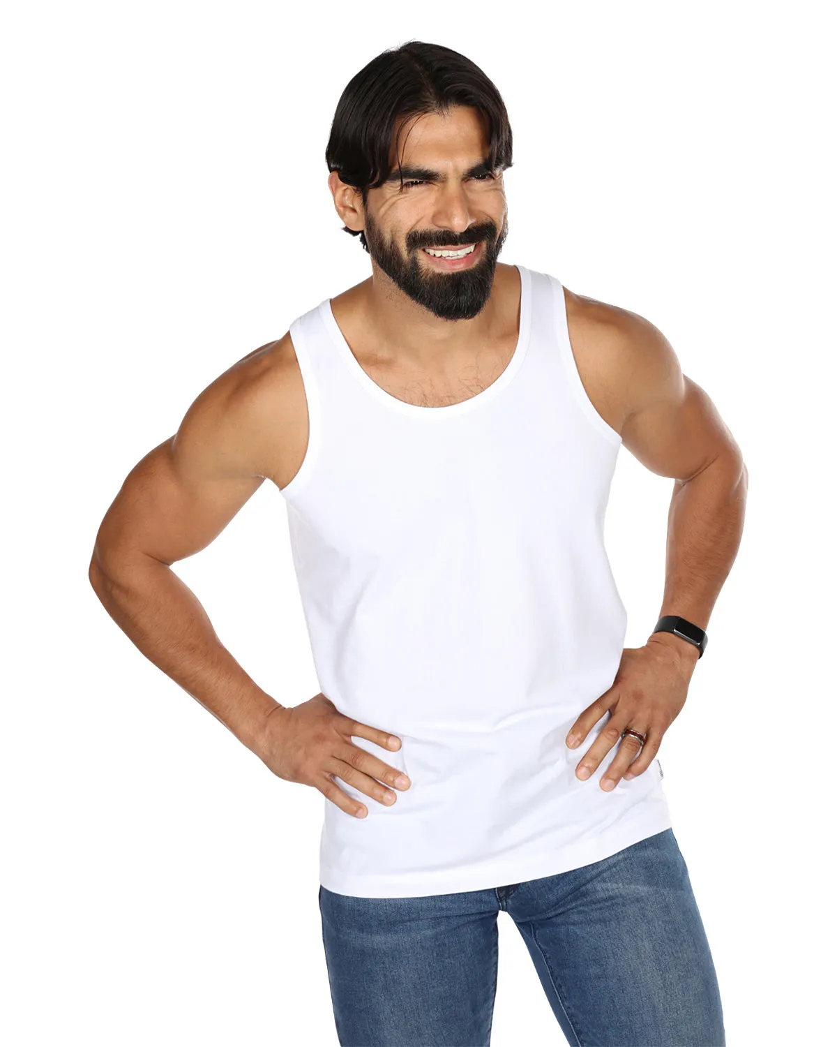 Men's 2 Pair Pack Sleeveless Tank Undershirt
