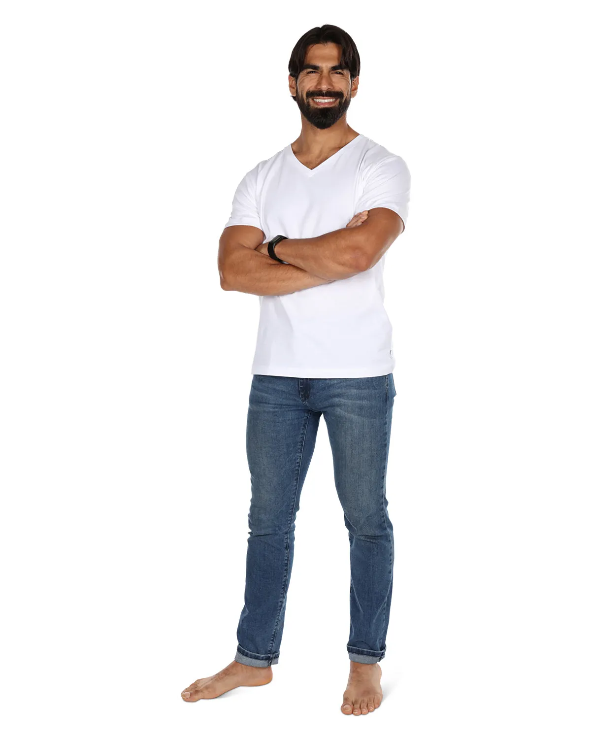 Mens 2 Pair Pack V-Neck T-Shirt Undershirt