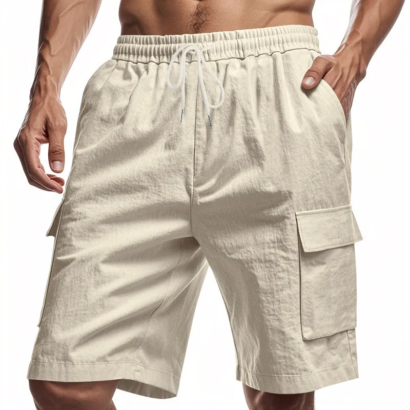Men’s Solid Colour Linen Shorts