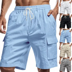 Men’s Solid Colour Linen Shorts