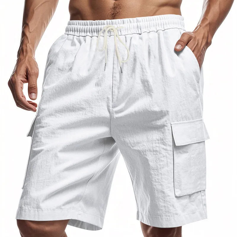 Men’s Solid Colour Linen Shorts