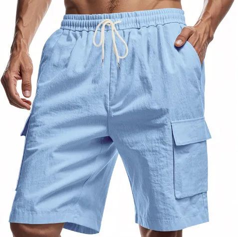 Men’s Solid Colour Linen Shorts