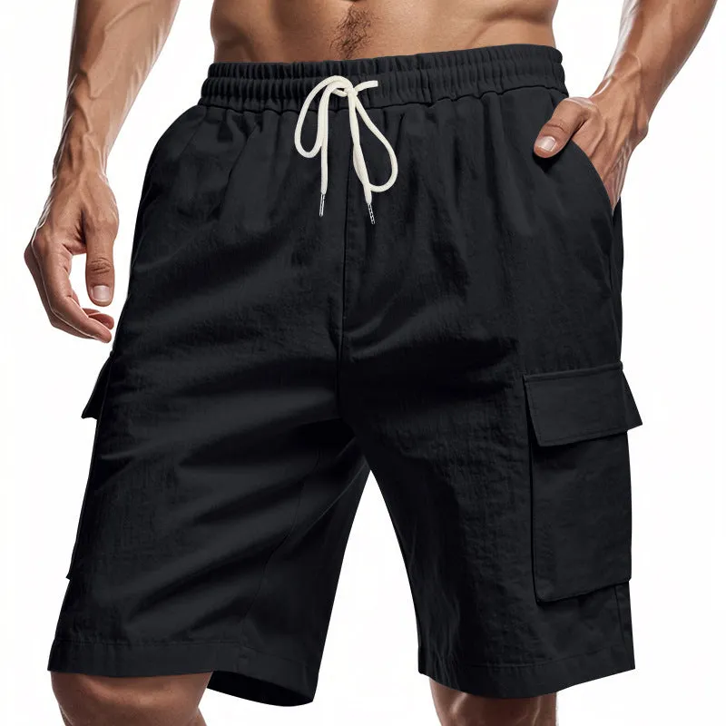 Men’s Solid Colour Linen Shorts