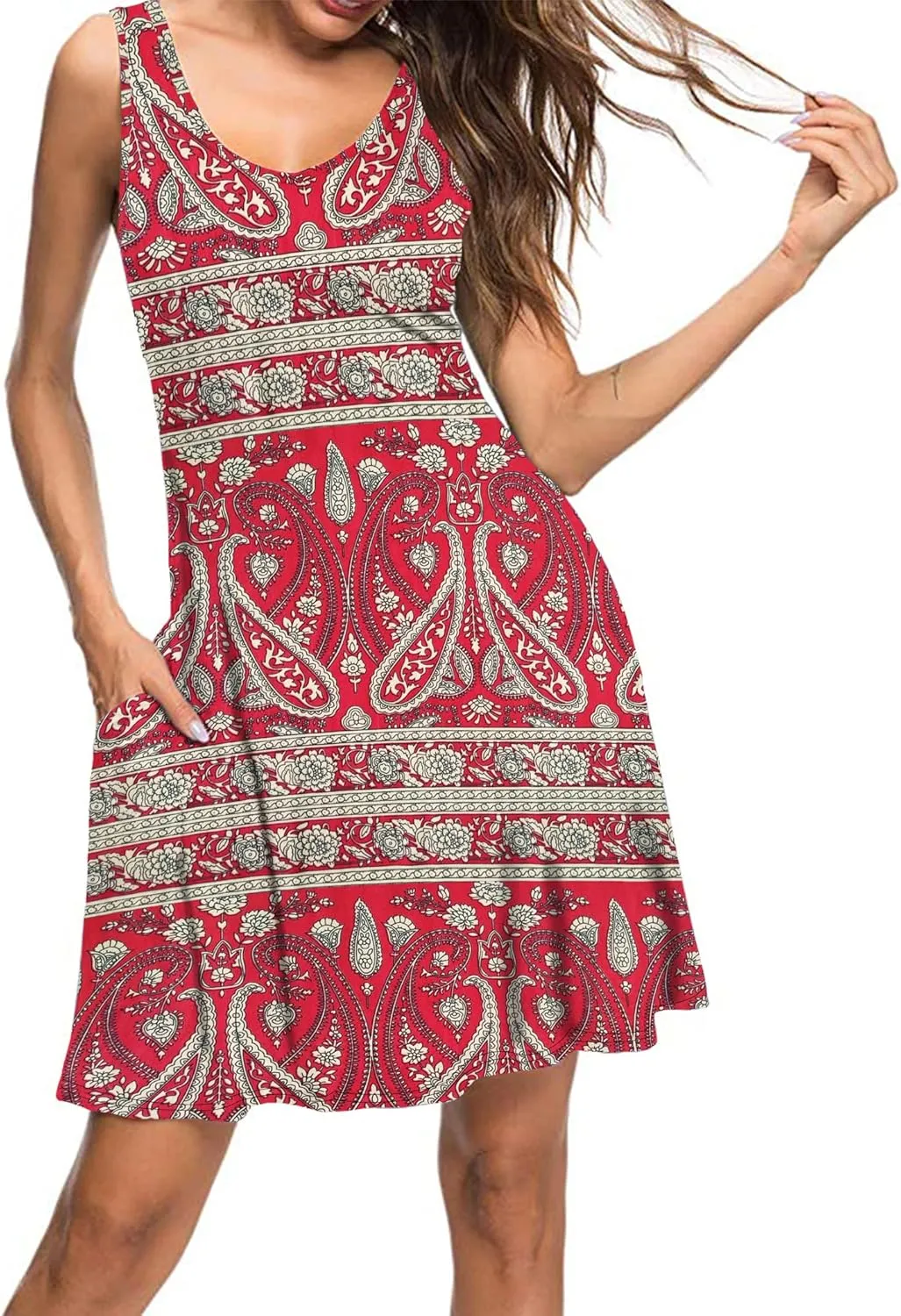 MISFAY Women's Summer Casual T Shirt Dresses Beach Cover up Tank Dress