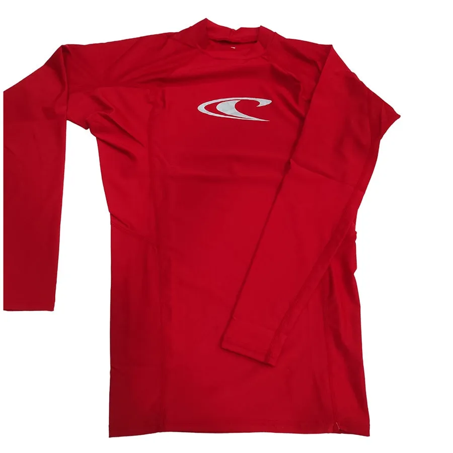 O'Neill Mens Basic Skin Crew Long Sleeve RG3342OARED - Red