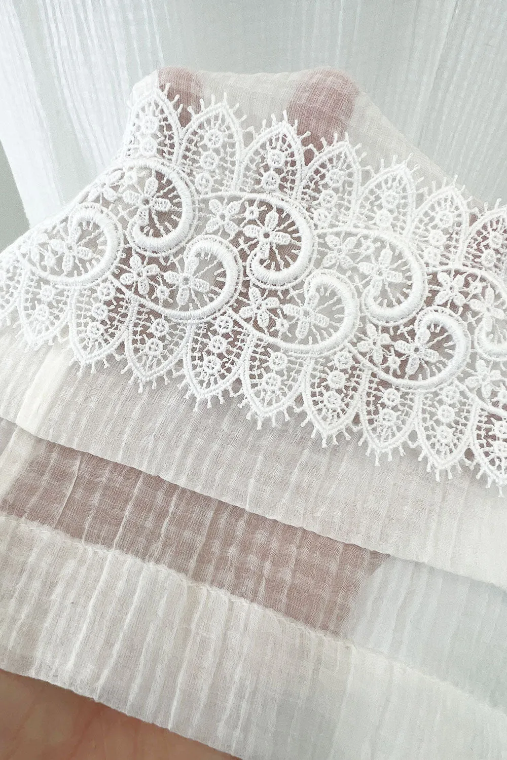 Pristine Mid 2000s Givenchy by Riccardo Tisci White Cotton Gauze & Lace Dress w Matching Underdress