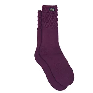 Purple Heat Women's Sock with Textured Top