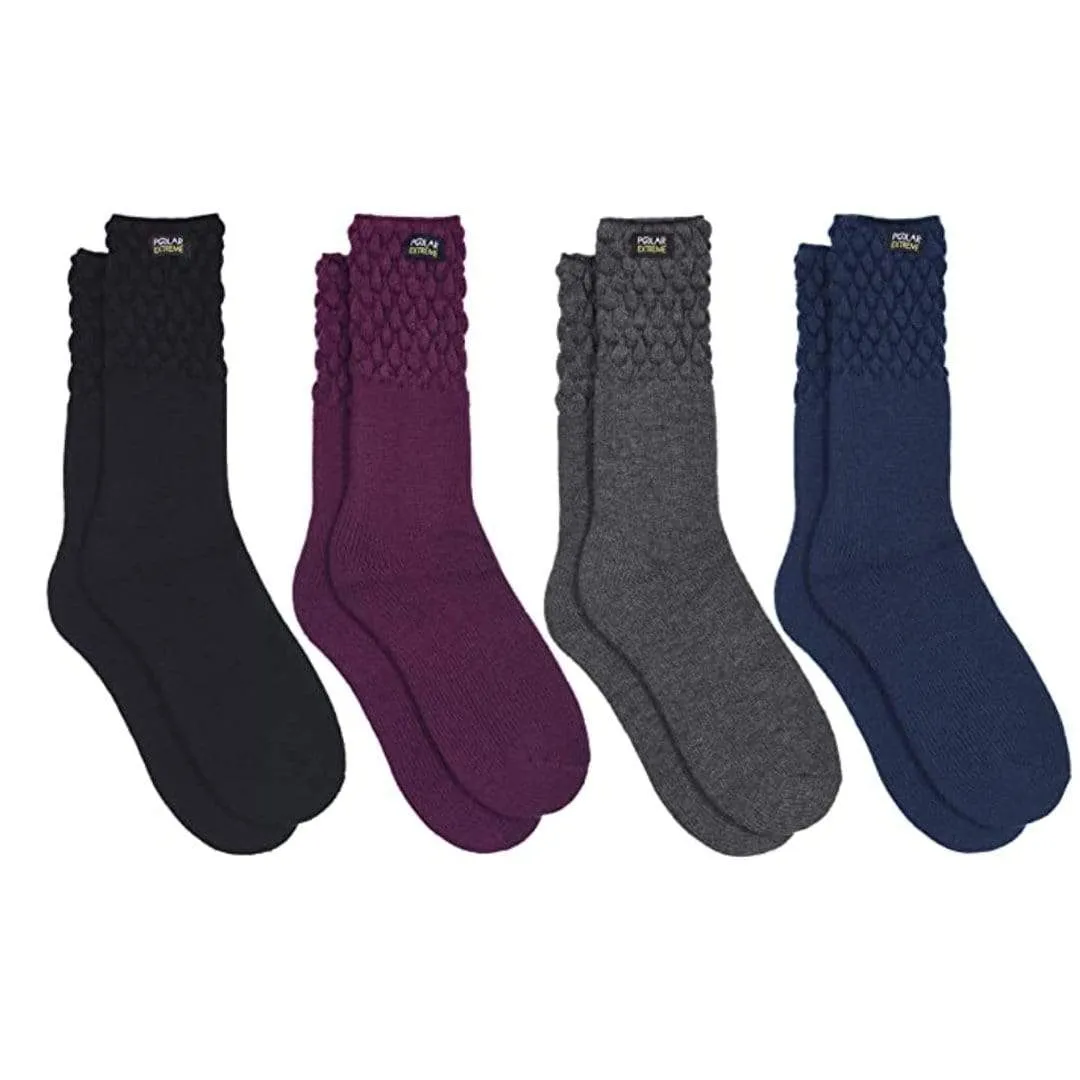 Purple Heat Women's Sock with Textured Top