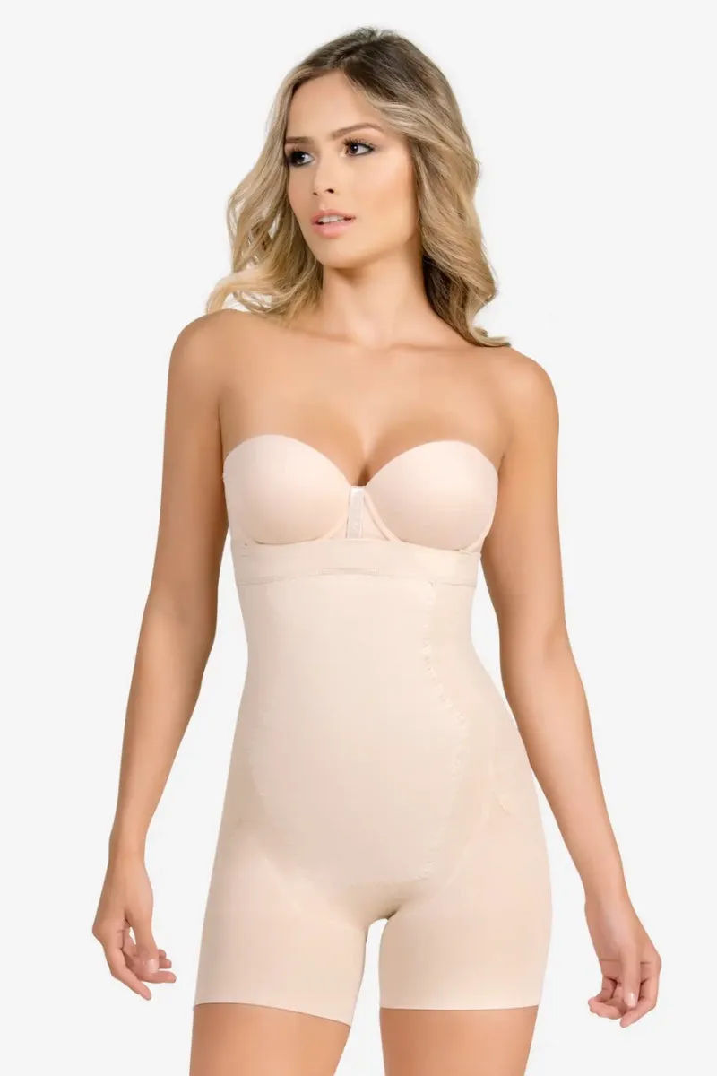 Seamless Strapless Thermal Shorts Body Shaper