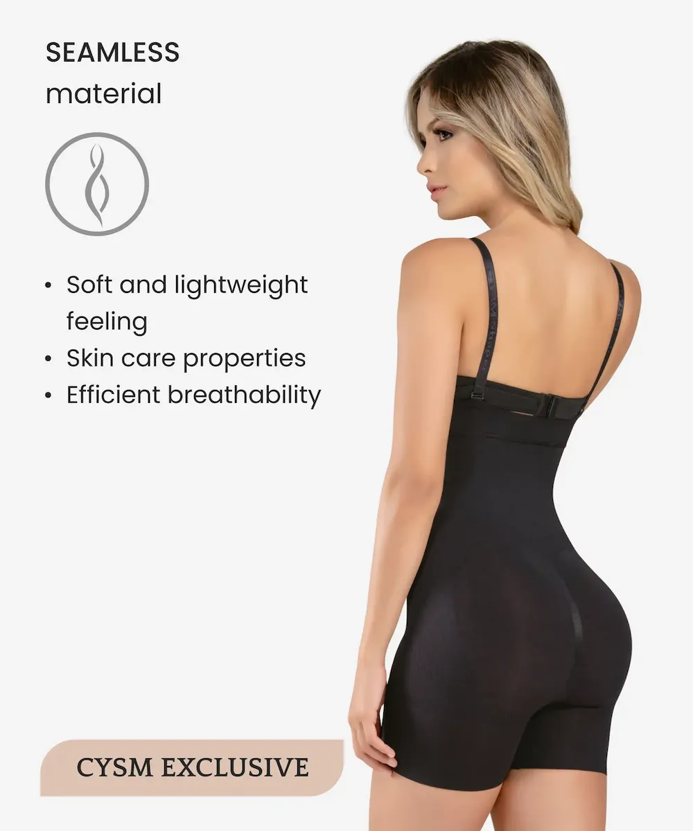 Seamless Strapless Thermal Shorts Body Shaper