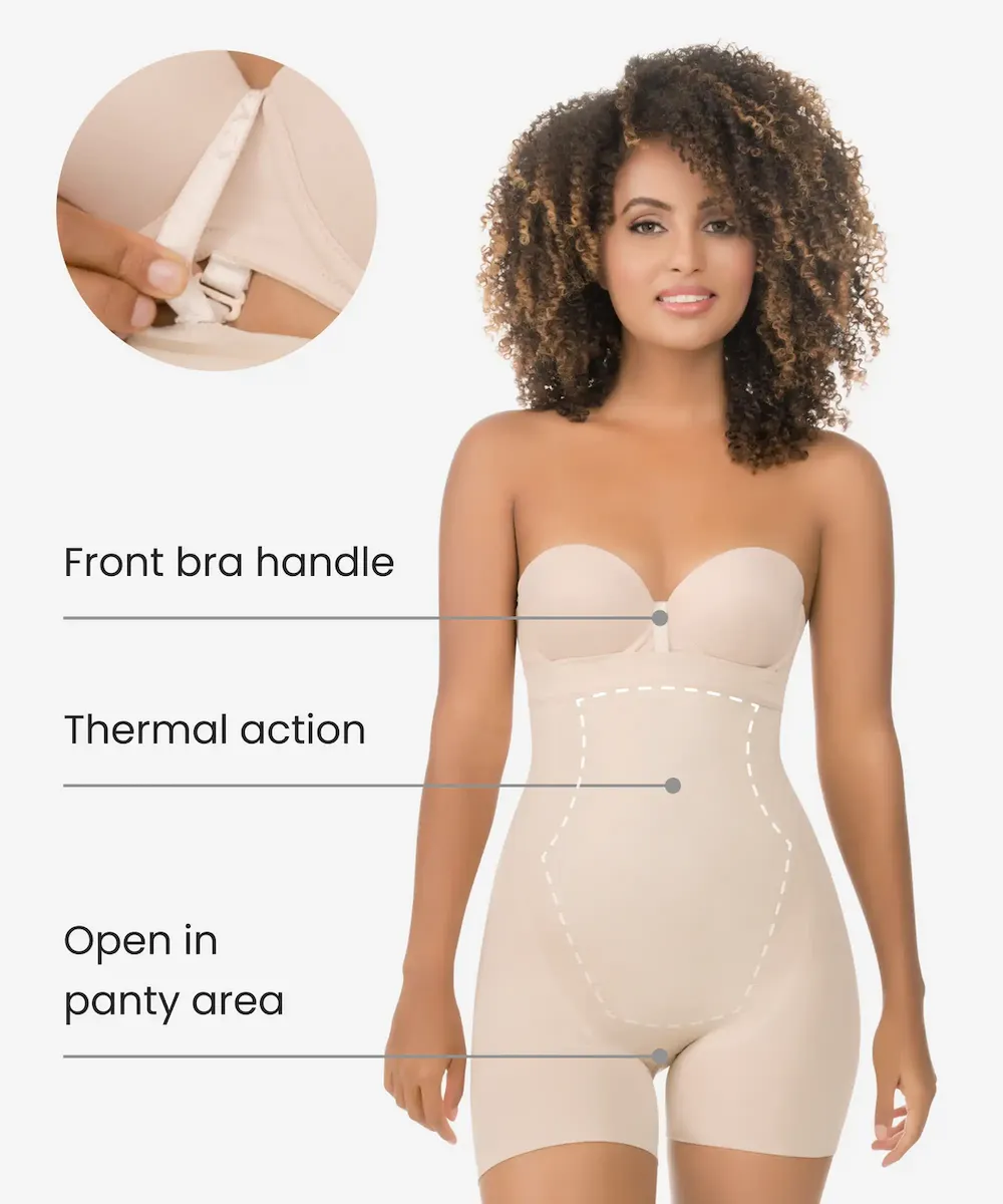 Seamless Strapless Thermal Shorts Body Shaper