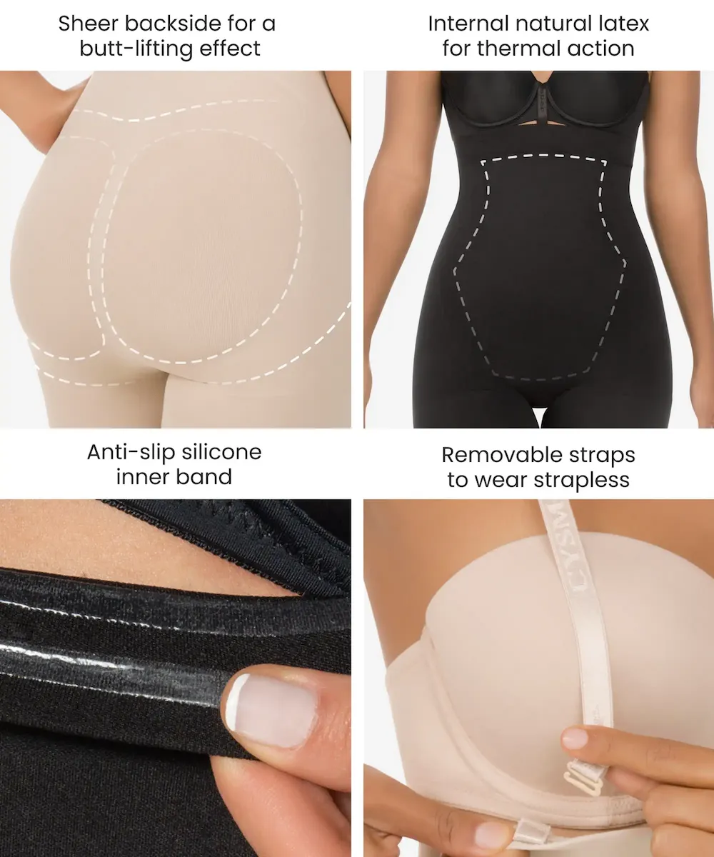 Seamless Strapless Thermal Shorts Body Shaper