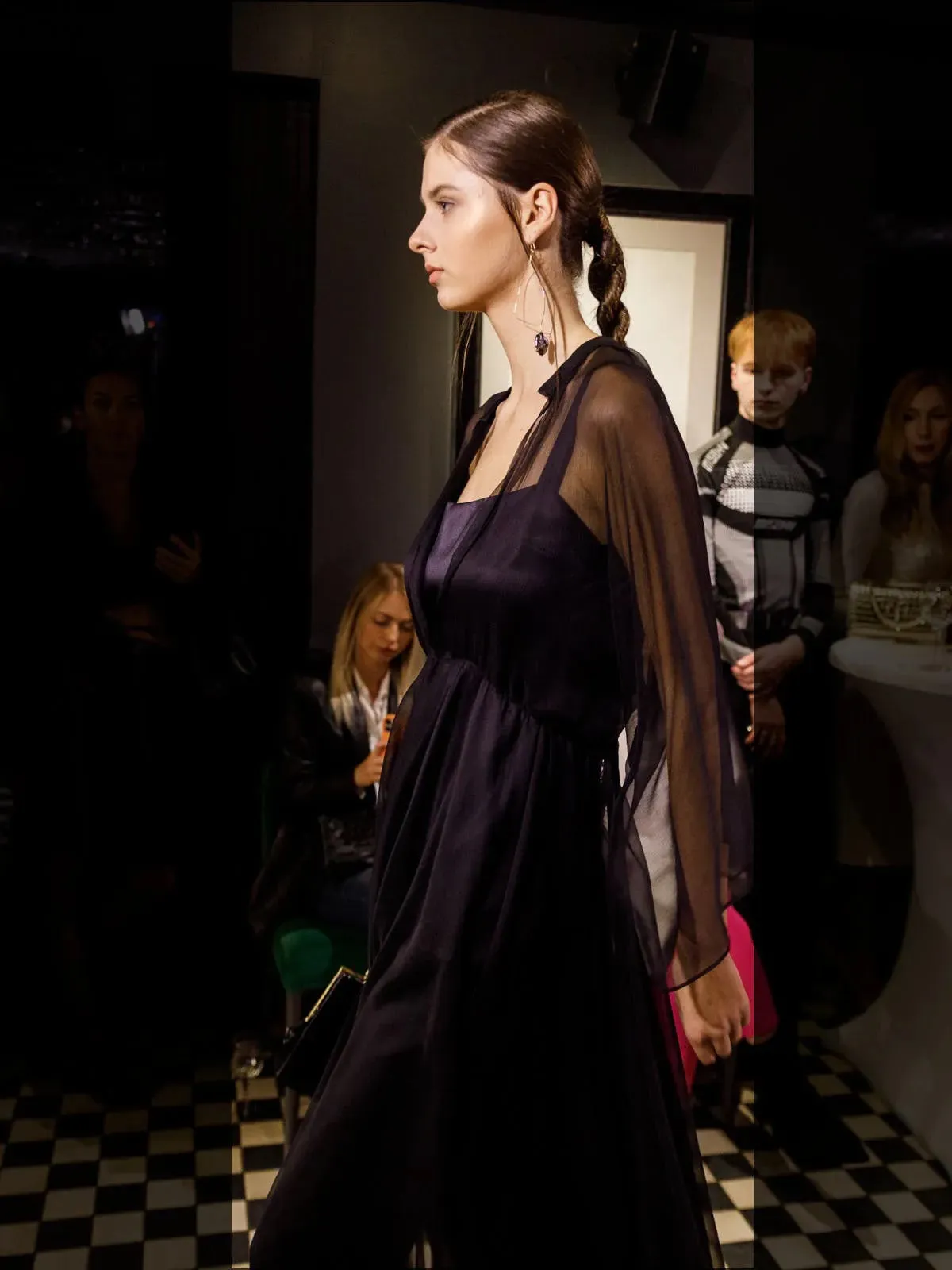 Silk Chiffon Midi  Caftan Dress  GUNA (pre-order)