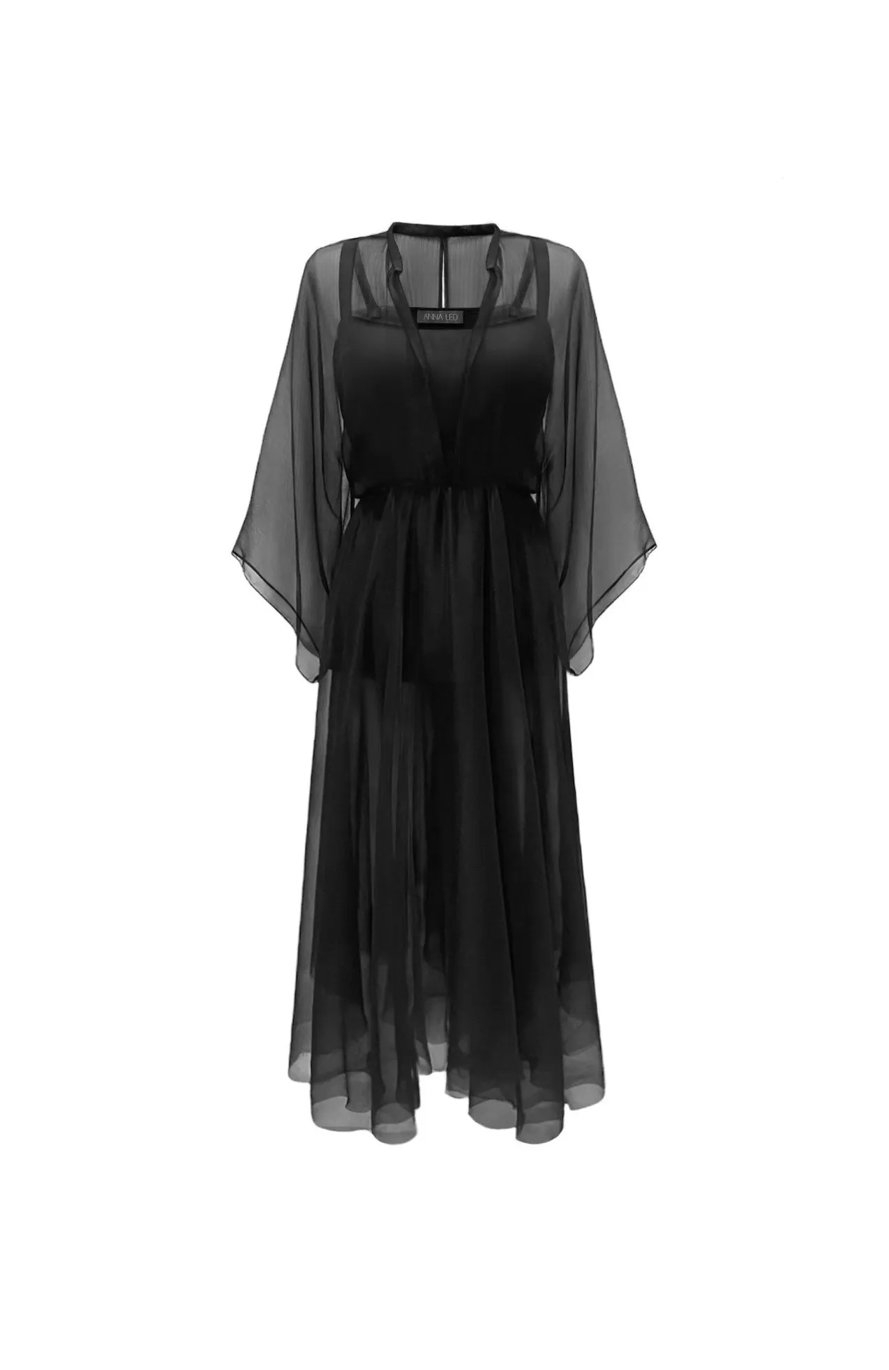 Silk Chiffon Midi  Caftan Dress  GUNA (pre-order)