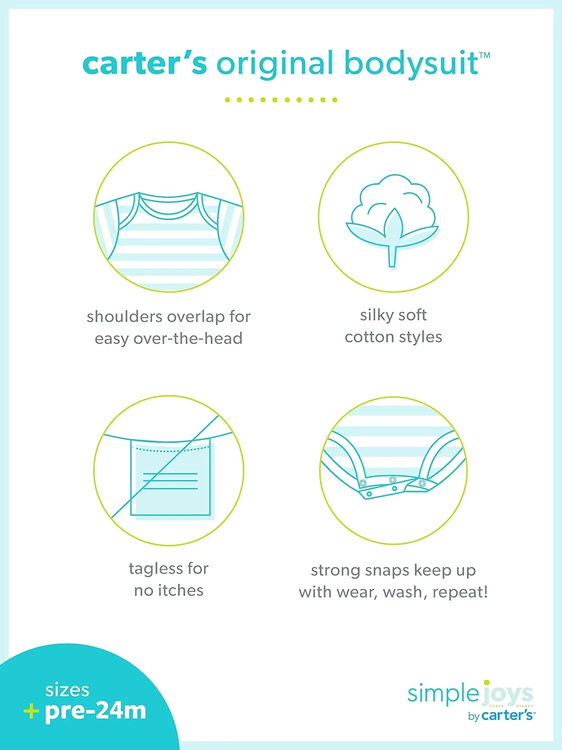 Simple Joys by Carter's Unisex Babies' Long-Sleeve Bodysuit
