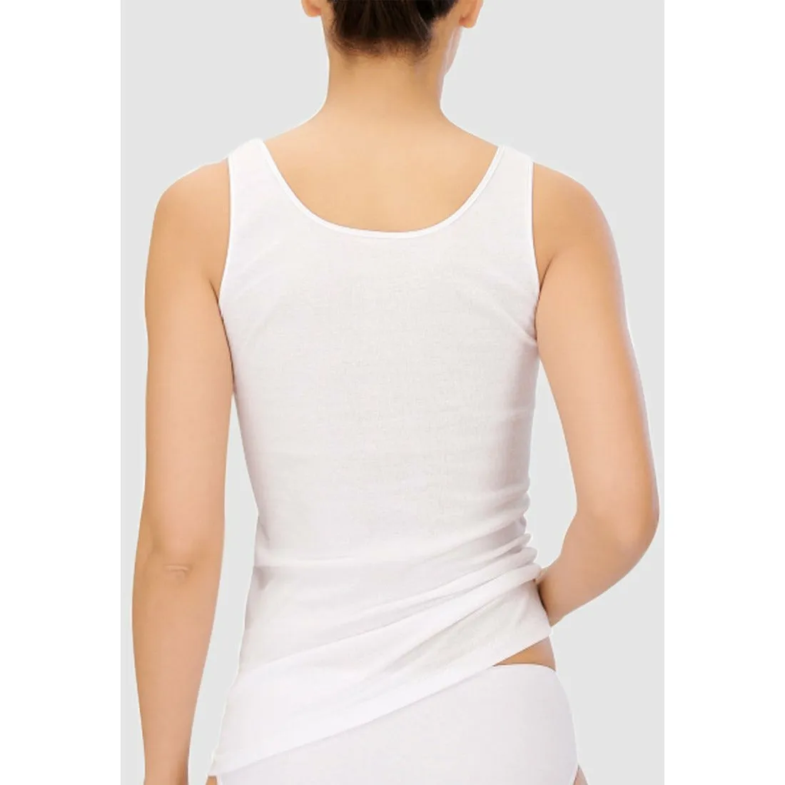 Sleeveless Pure Cotton Vest with Wide Straps