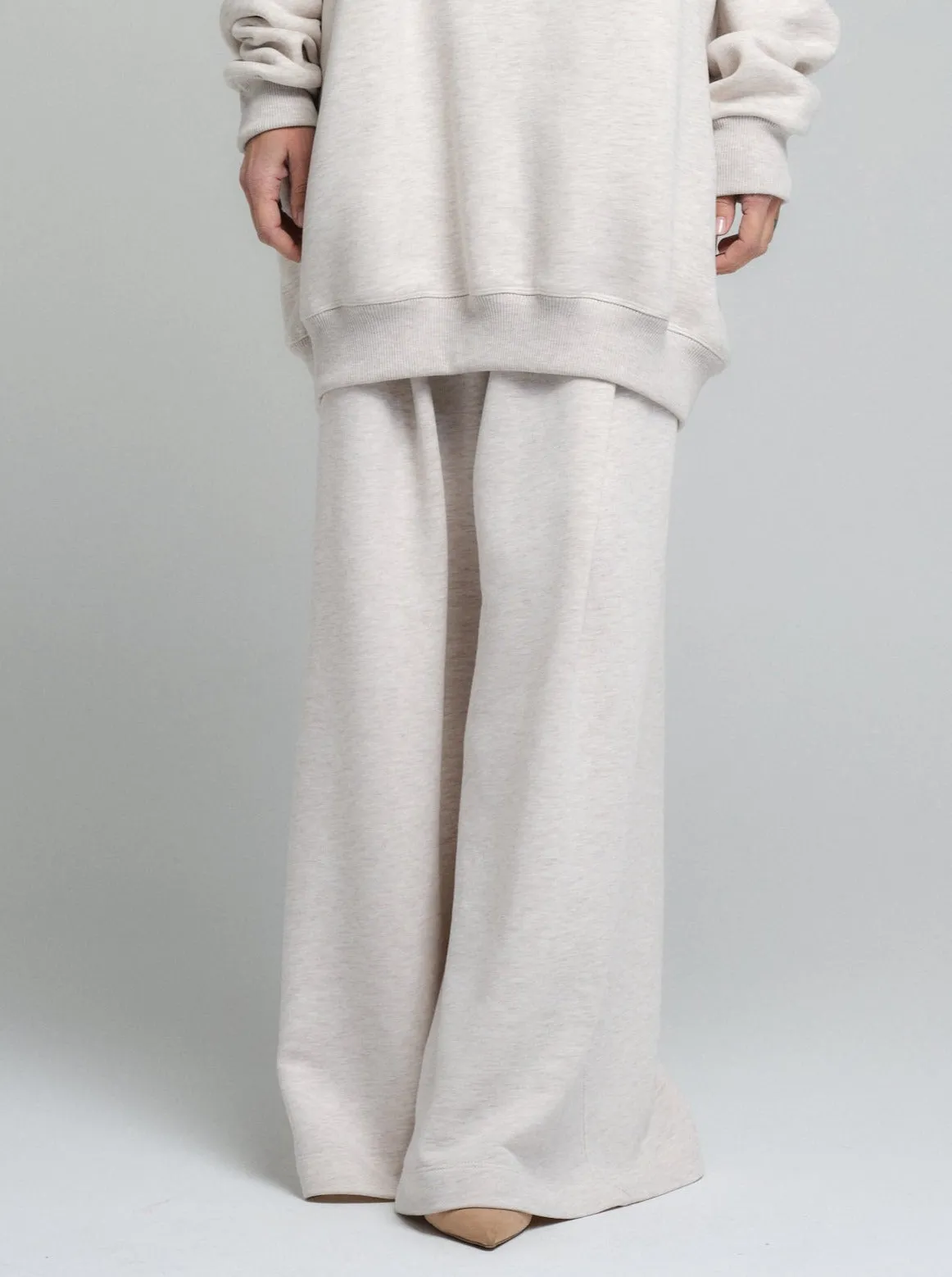 Soft Ecru Cotton-Blend Loungewear Set