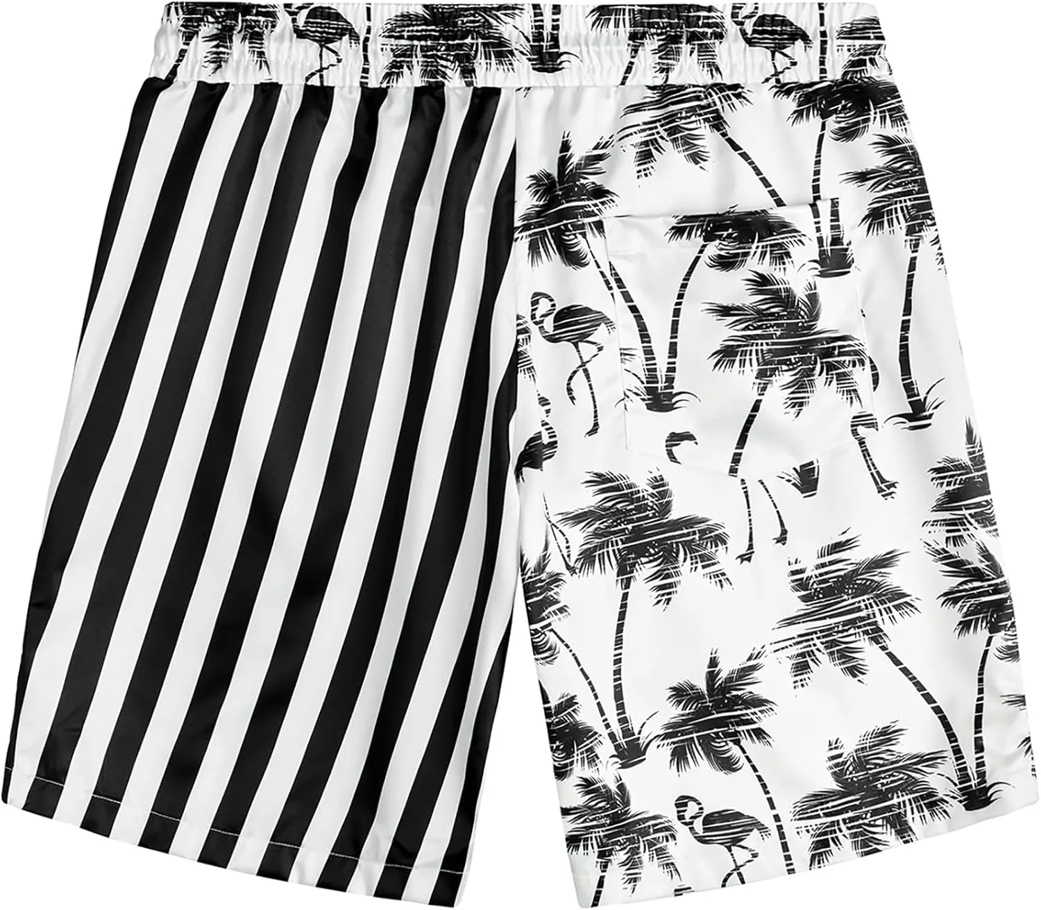 VATPAVE Mens Flamingo Hawaiian Sets Casual Short Sleeve Button Down Shirts Beach Outfits